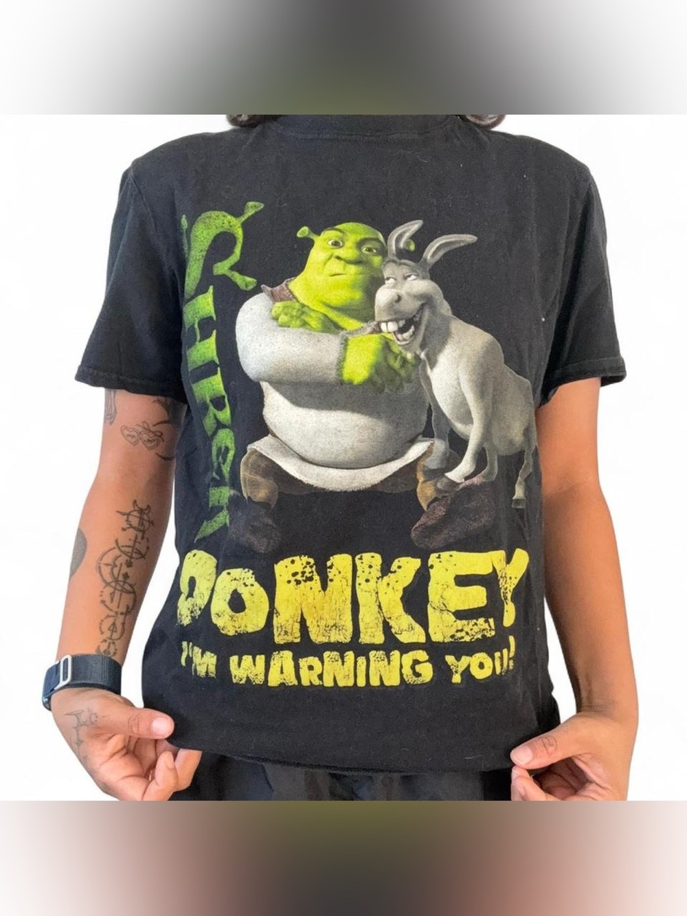 Universal studios Size medium Shrek black graphic tee #shrek #cartoon